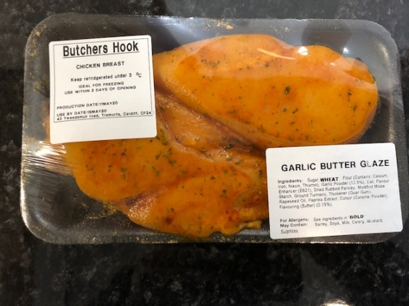 Chicken Breast x 2 - Garlic Butter - Family Pack (Approximate weight 454g)  