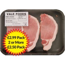 Pork Steak x 3 - Family Pack (Approximate weight 500g)