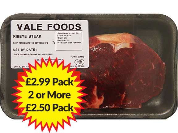 Steak - Rib-Eye - Family Pack (Approximate weight 150g)