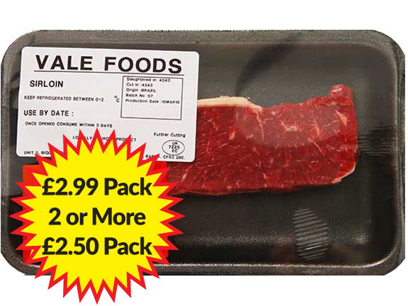 Steak - Sirloin - Family Pack (Approximate weight 150g)