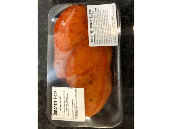 Chicken Breast x 2 - Hot and Spicy - Family Pack (Approximate weight 454g) 